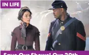  ??  ?? ABIGAIL SPENCER AND MALCOLM BARRETT IN “TIMELESS” BY SERGEI BACHLAKOV, NBC