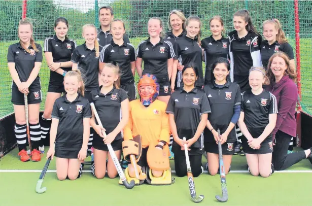  ??  ?? Alderley Edge Hockey Club under 14s girls finished a very credible fifth at the National Stadium in London