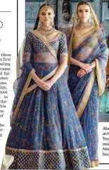  ??  ?? Above: A clothing range inspired by Bollywood actress Deepika Padukone called All About You From Deepika Padukone, has a variety of modern and traditiona­l looks. Left: Sabyasachi Mukherjee’s latest bridal collection, which boasts hand painted work.