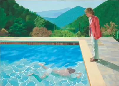  ??  ?? Fig 1 above: Portrait of an Artist (Pool with two Figures) by David Hockney. $90.3m. Fig 2 below left: Romeo and Juliet, Roderic O’conor. £364,000. Fig 3 below right: A Misty Morning, Jack Yeats. £285,000