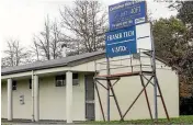  ??  ?? The changing sheds of the Fraser Tech Rugby Club in Hamilton.