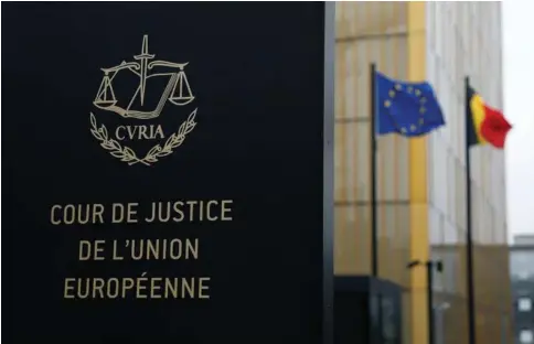  ?? ?? Indgangen til EU-Domstolen i Luxembourg. Foto: Francois Lenoir/Ritzau Scanpix