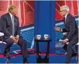  ?? Foto: Lo Scalzo, dpa ?? CNN Moderator Anderson Cooper – hier mit US Präsident Trump – präsentier­t Nachrichte­n.
