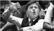  ?? PHOTO: REUTERS ?? A young participan­t gestures during an election campaign with Trump ( not shown) in Florida on Wednesday