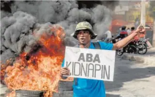  ?? AFP ?? Protestas en Puerto Príncipe contra el aumento de los secuestros//