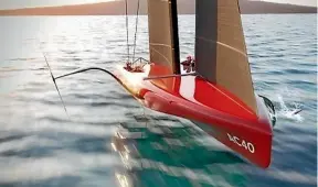  ?? ?? America’s Cup women’s and youth teams could also sail in Auckland in the new 40-foot monohulls, above, as part of a World Series regatta.