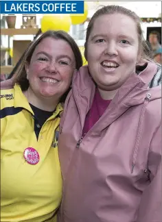  ??  ?? Enjoying the Bray Lakers coffee morning at the Martello were Marian O’Rourke (who was celebratin­g her birthday) with Ciara Fagan.