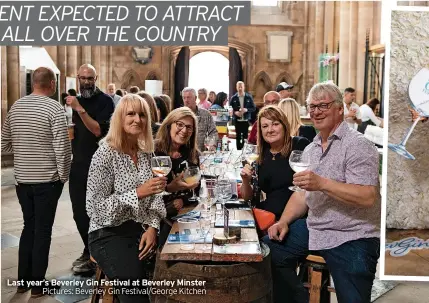  ?? ?? Last year’s Beverley Gin Festival at Beverley Minster Pictures: Beverley Gin Festival/george Kitchen