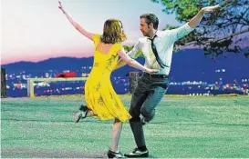  ?? Dale Robinette/ Associated Press file photo ?? Ryan Gosling and Emma Stone in a scene from “La La Land.”