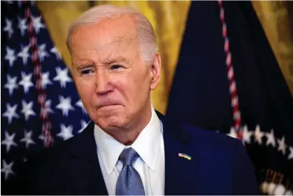  ?? Photograph: Chip Somodevill­a/Getty Images ?? Joe Biden. ‘You got to take a look at the other guy, he’s about as old as I am, but he can’t remember his wife’s name,’ he said on Monday.