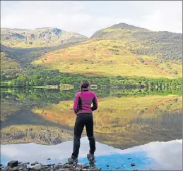  ??  ?? A visitor looks out to the hills above Loch Lomond