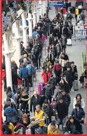  ??  ?? JOIN THE QUEUE: St Pancras station, London