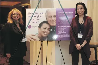  ?? Photo Credits: Lymphoma Canada ?? Lymphoma Canada’s first education event in Quebec Pictured is Robin Markowitz [left], Lymphoma Canada CEO and Samia, Lymphoma Canada Executive Chapter Member [right].