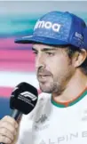  ?? ?? ▮ Fernando Alonso no había subido al podio desde el GP de Qatar 2020, aun corriendo para Alpine.