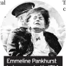  ??  ?? Emmeline Pankhurst being arrested in 1914