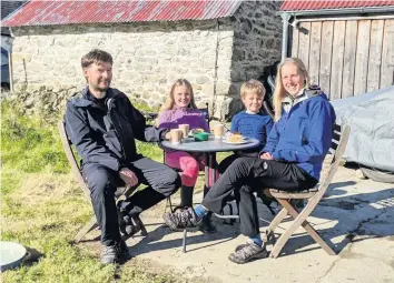  ??  ?? Festival fun
David, Katie, Fergus and Zoe Niven from Callander at Achray Farm