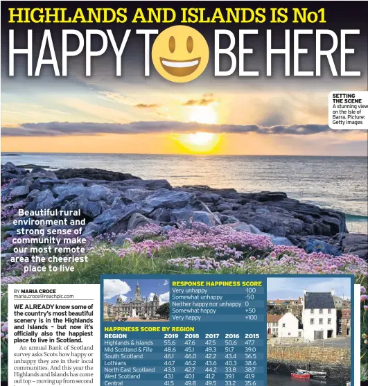  ??  ?? SETTING THE SCENE A stunning view on the Isle of Barra. Picture: Getty Images