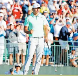  ??  ?? La celebració­n de Brooks Koepka