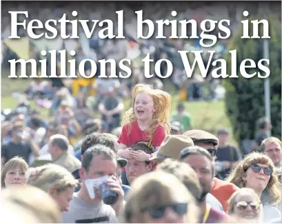  ?? Rowan Griffiths ?? > Three-quarters of visitors to the Green Man festival come from outside Wales