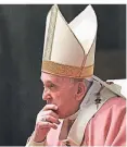  ?? FOTO: TIZIANA FABI/DPA ?? Papst Franziskus soll die Antwort gutgeheiße­n haben.