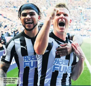  ??  ?? DeAndre Yedlin, pictured with Matt Ritchie