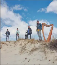  ??  ?? Right: Glenfinnan’s Ingrid Henderson, far right, and her fellow musicians have created a sparkling album inspired by the sea.