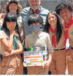  ?? EFE ?? Los jóvenes actores de la ficción española juvenil ‘Campamento Newton’.