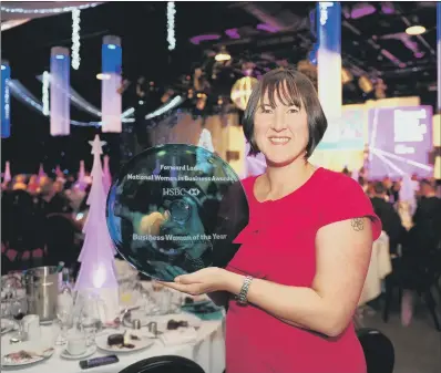  ??  ?? Suzanna Lawson, founder of Onefile, who was named overall business woman of the year yesterday.