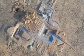  ?? Plant Labs Inc. ?? This satellite photo shows the biggest constructi­on project in decades at the Shimon Peres Negev Nuclear Research Center near the city of Dimona, Israel.