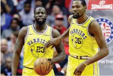  ?? DAVID J. PHILLIP/THE ASSOCIATED PRESS ?? The war of words between Warriors Draymond Green and Kevin Durant has been an ongoing soap opera.