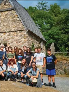  ??  ?? A group of Slaney Language School students from Lugo in Italy enjoying a visit to the Irish National Heritage Park.