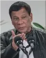  ??  ?? Rodrigo Duterte.