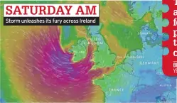  ??  ?? Storm unleashes its fury across Ireland SATURDAY AM