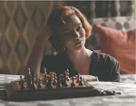  ?? NETFLIX ?? Anya Taylor-joy stars as young chess phenom Beth Harmon in The Queen's Gambit, which has sent interest in the game soaring.