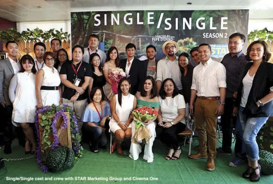 ??  ?? Single/Single cast and crew with STAR Marketing Group and Cinema One
