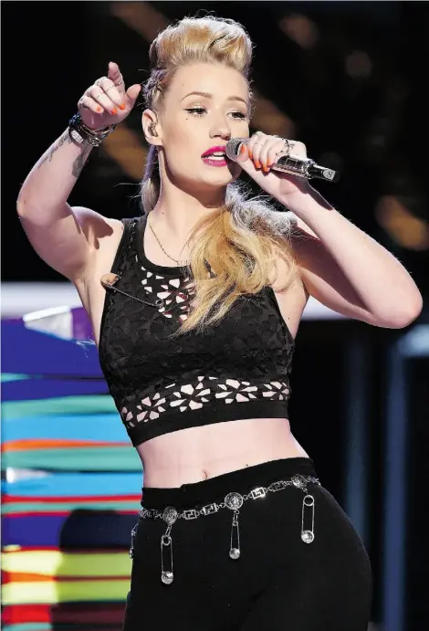  ?? KEVIN WINTER /GET TY IMAGES FOR BET ?? Rapper Iggy Azalea performs at the last month’s BET awards in Los Angeles, where she took some flak from Nicki Minaj.