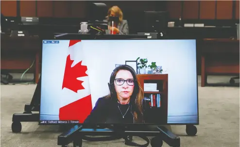  ?? PATRICK DOYLE / REUTERS ?? Katie Telford told a national defence committee she was “troubled” when the Privy Council Office told her there was nothing it could do to keep looking into the Jonathan Vance allegation without more informatio­n.