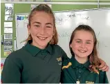  ?? AMBER-LEIGH WOOLF/STUFF ?? South Wellington Intermedia­te School students Honey Bradford and Ashley McCloy, both 12, say they are tired of seeing students being treated poorly on public buses.