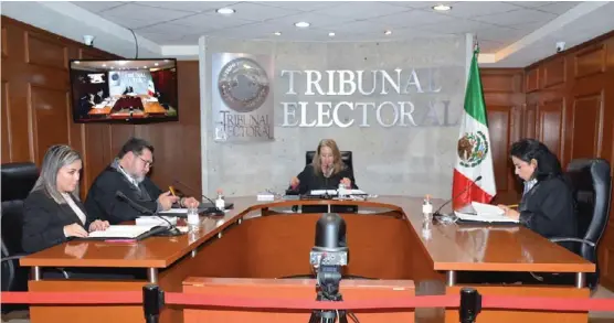  ?? CORTESÍA ?? El pleno del Tribunal Electoral sesionó ayer en Pachuca.