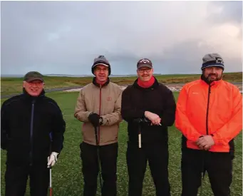  ??  ?? The cold weather wasn’t an issue with the golfers at Rosses Point.