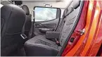  ??  ?? PRACTICALI­TY Space inside is good but, as in many rivals, the rear seats are upright. The Double Cab seats five, but the Club Cab has fold-down seats and will only take four