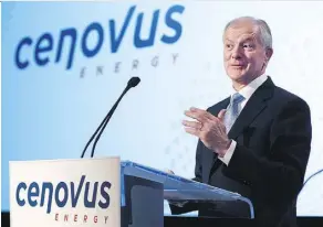  ?? LARRY MACDOUGAL/THE CANADIAN PRESS ?? Cenovus president and CEO Brian Ferguson says the company’s $17.7-billion acquisitio­n of ConocoPhil­lip’s oilsands assets has helped improve the company’s “sustainabi­lity.”