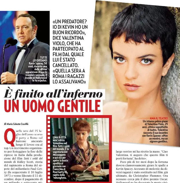 kevin spacey raccontato da un attrice italiana e un uomo gentile pressreader