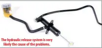  ?? ?? The hydraulic release system is very likely the cause of the problems.