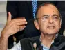  ?? PTI ?? Arun Jaitley addressing a press conference after the 33rd GSt council meeting in new Delhi on Sunday. —