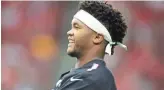  ??  ?? Arizona Cardinals rookie quarterbac­k Kyler Murray is happy to get going at the team’s training camp Thursday in Glendale.