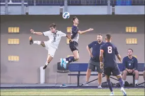  ?? Steve Musco / Contribute­d photo via Yale ?? Miguel Yuste (9), who leads the Yale men’s soccer team with four goals.