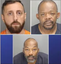 ?? OAKLAND COUNTY JAIL PHOTOS ?? Suspects Angelo Raptoplous, top left, Darnell Larry, and Roy Larry, bottom