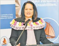  ?? Picture: SUPPLIED ?? Minister for Women, Children and Poverty Alleviatio­n Rosy Akbar at the workshop for older persons with disability.