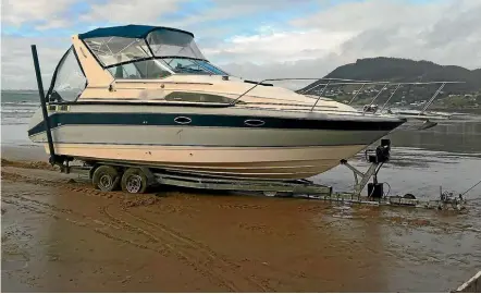  ??  ?? This boat was among items seized by Northland police.